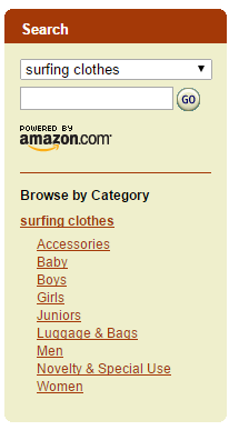 Surfing Clothing Categories